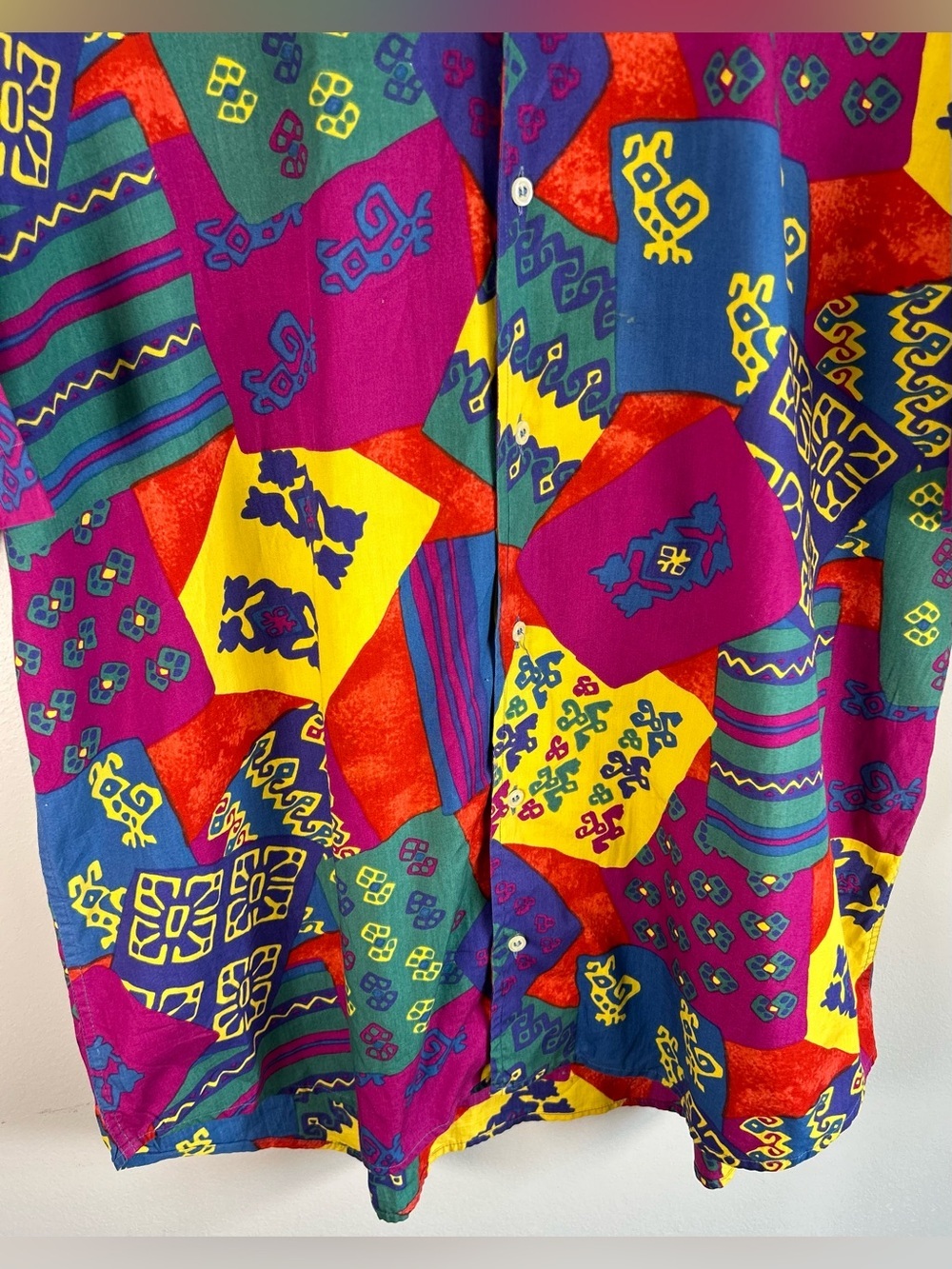 Vintage Paul & Shark Yachting Men’s Button Down Shirt L Abstract Geometric RARE - Picture 6 of 12
